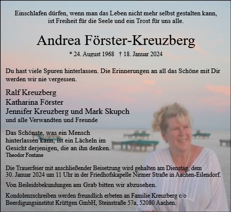 Erinnerungsbild für Andrea Förster-Kreuzberg