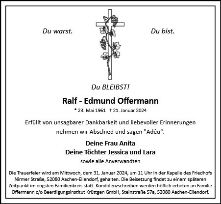 Erinnerungsbild für Ralf Offermann